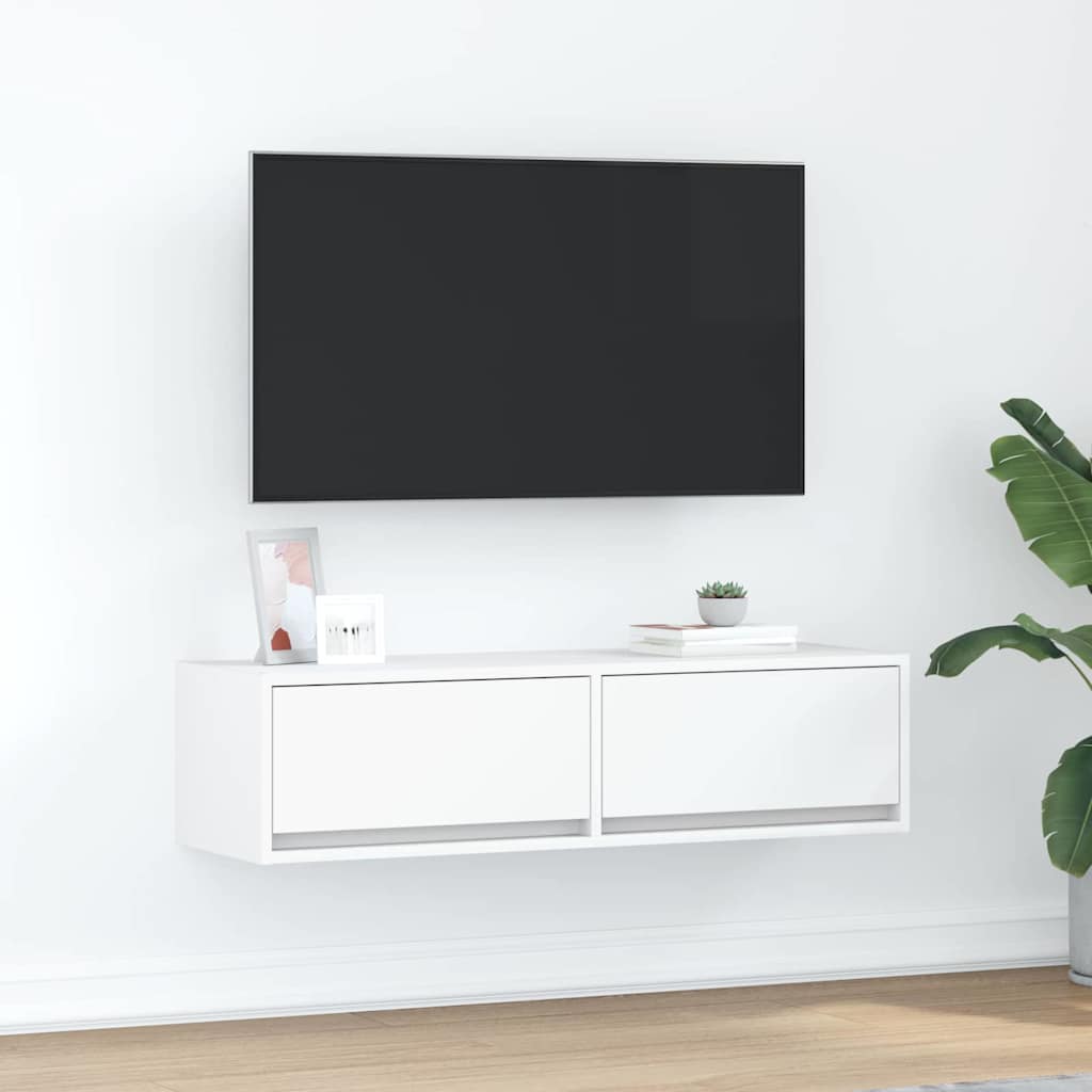TV szekrény 100 x 31 x 25,5 cm Fehér Szerelt fa