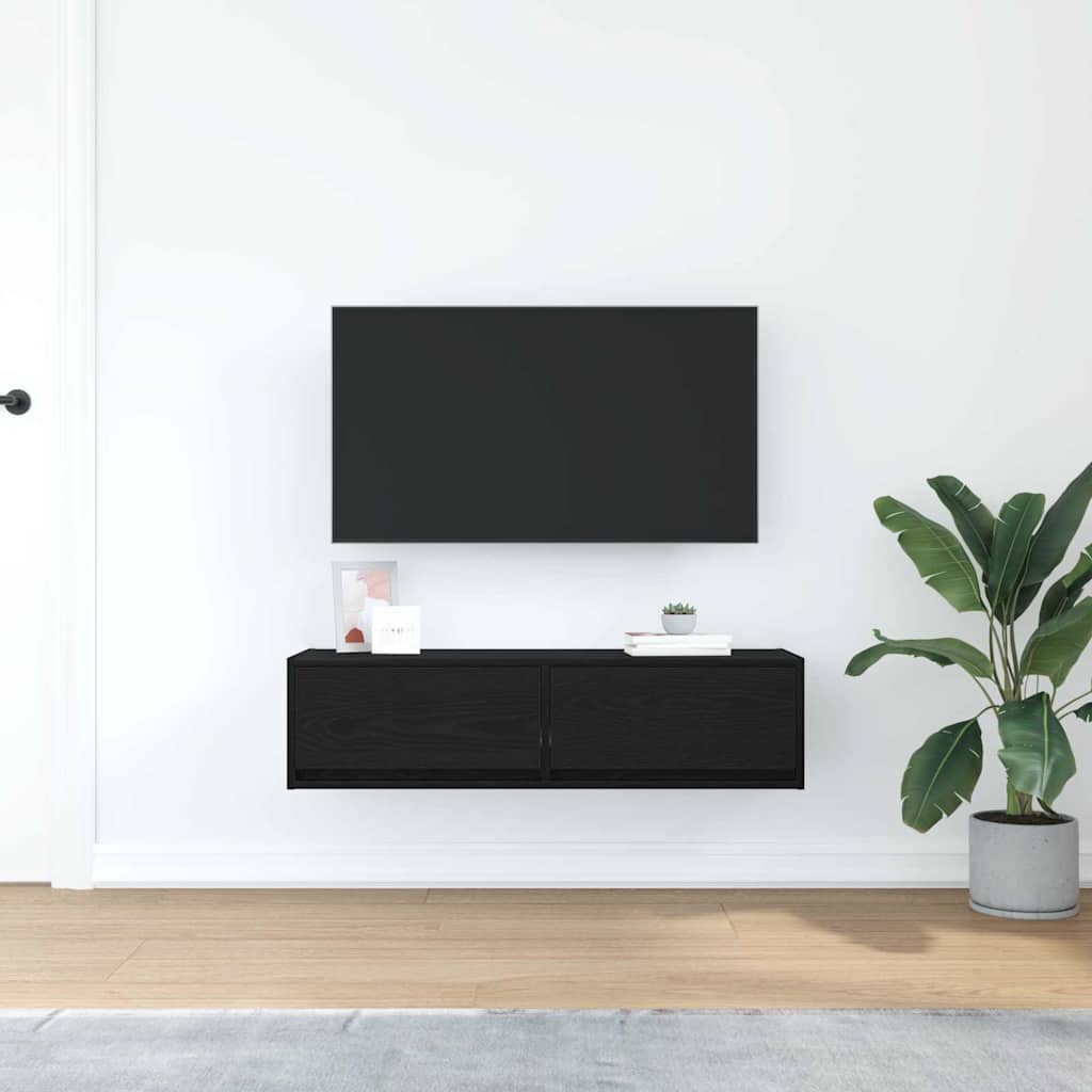 TV szekrény 100 x 31 x 25,5 cm Musta tammi Szerelt fa