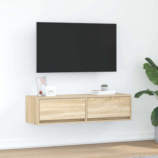 TV szekrény fiókkal sonoma tölgy 100 x 31 x 25,5 cm Faanyag