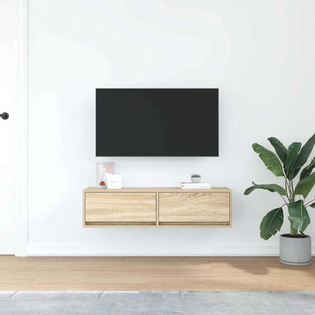 TV szekrény 100 x 31 x 25,5 cm sonoma tölgy Szerelt fa