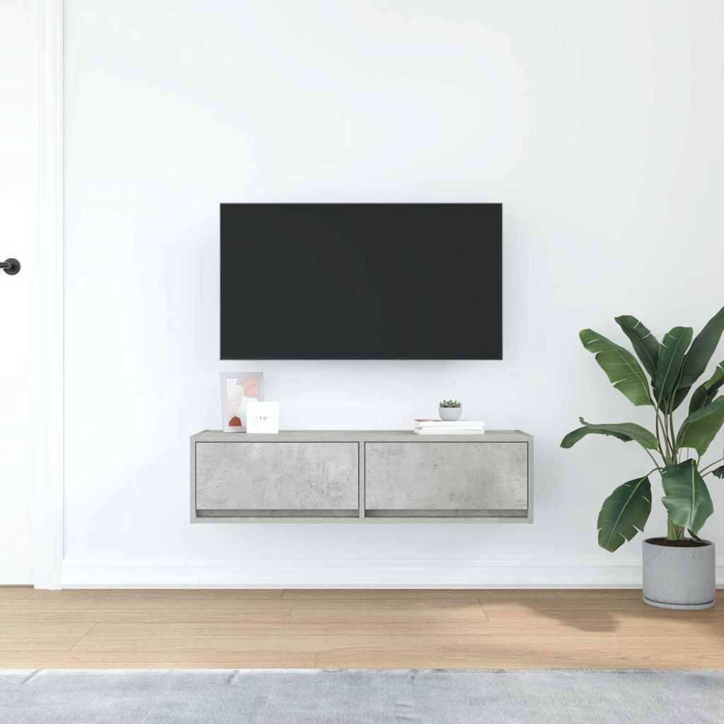 TV szekrény 100 x 31 x 25,5 cm Beton szürke Szerelt fa