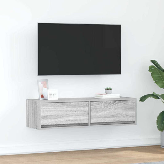 TV szekrény fiókkal Szürke sonoma 100 x 31 x 25,5 cm Faanyag