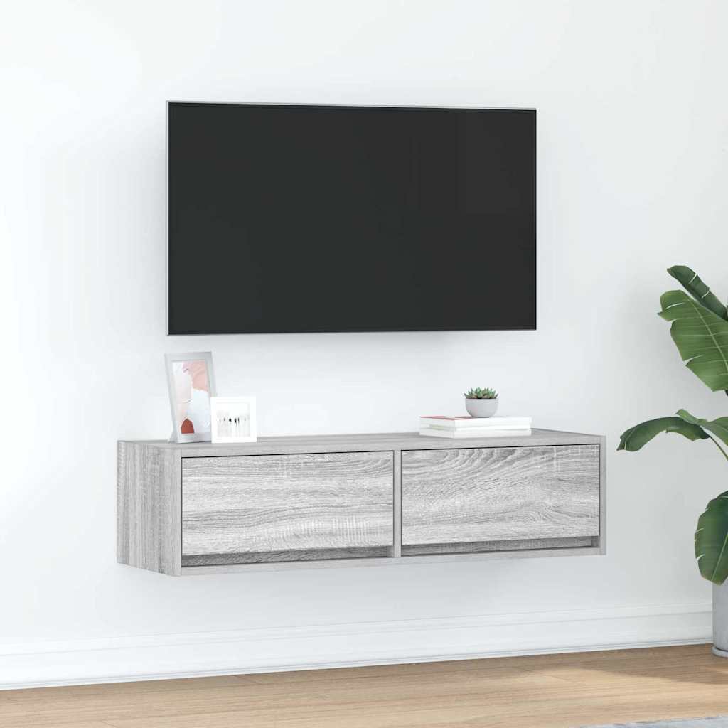 TV szekrény 100 x 31 x 25,5 cm Szürke sonoma Szerelt fa