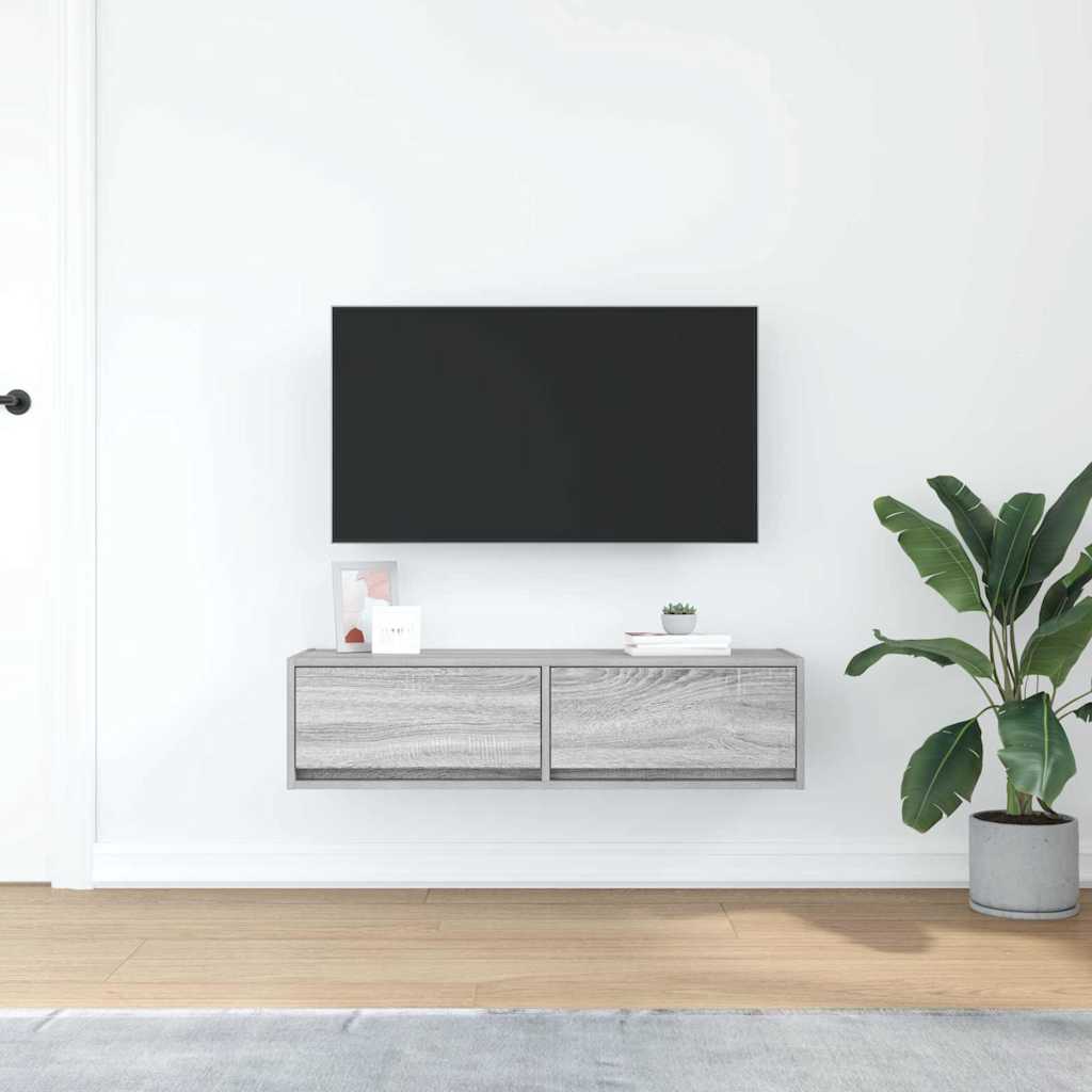 TV szekrény 100 x 31 x 25,5 cm Szürke sonoma Szerelt fa