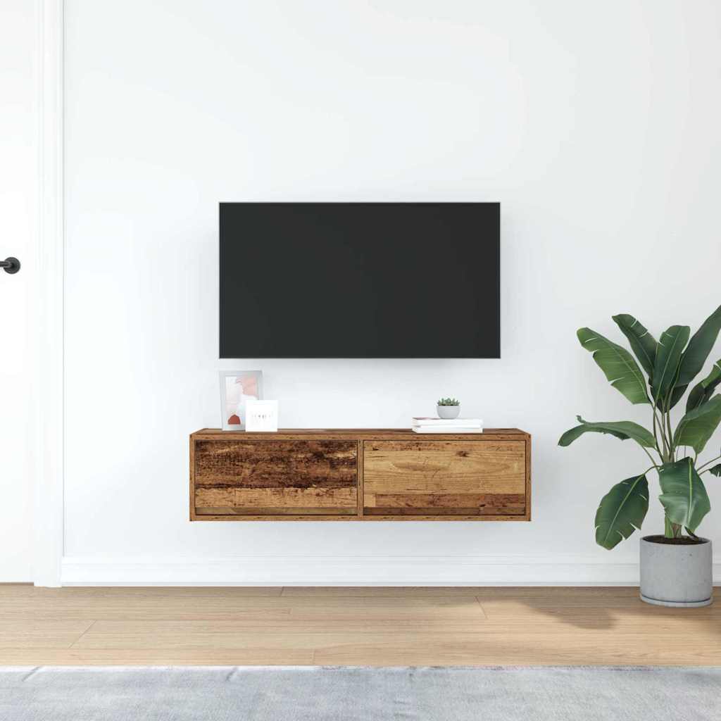 TV szekrény 100 x 31 x 25,5 cm Régi fa Szerelt fa