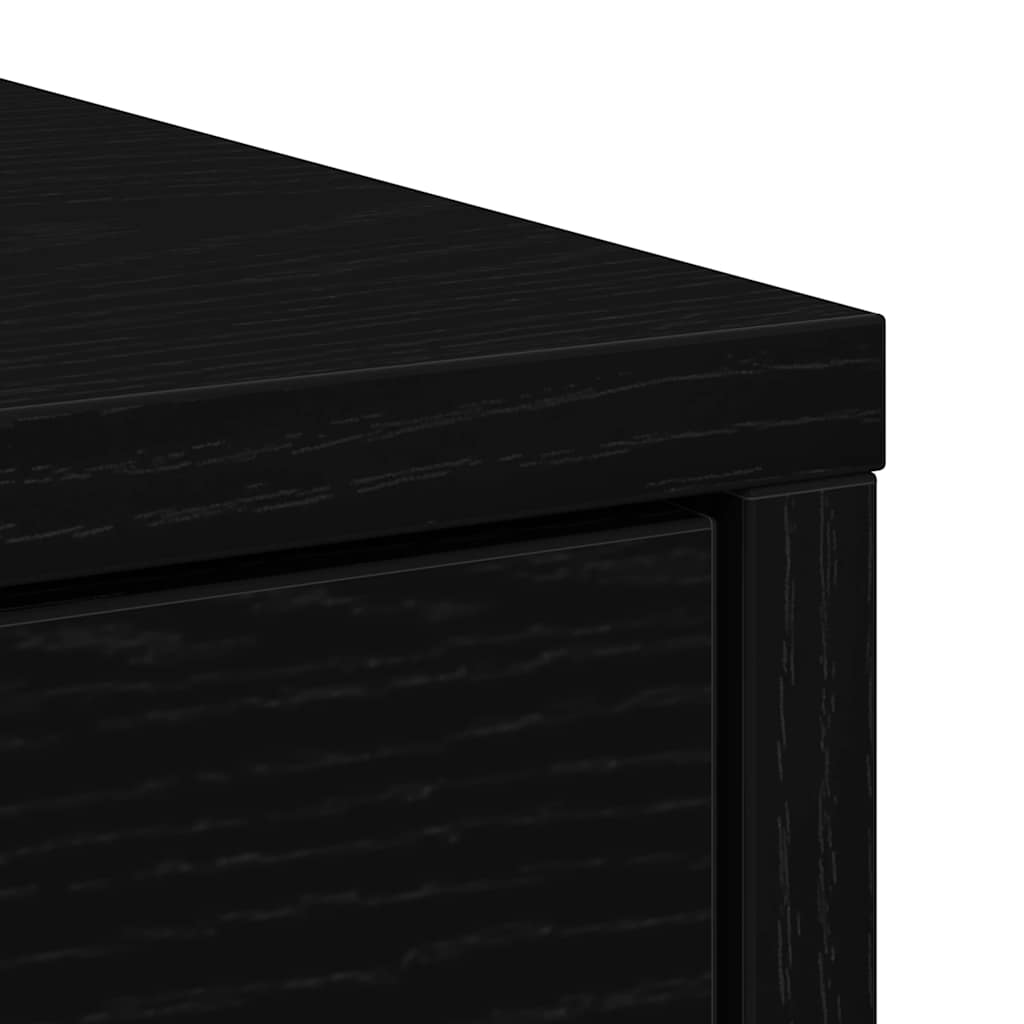 fekete tölgy szerelt fa tálalószekrény fiókos 80x34x76 cm