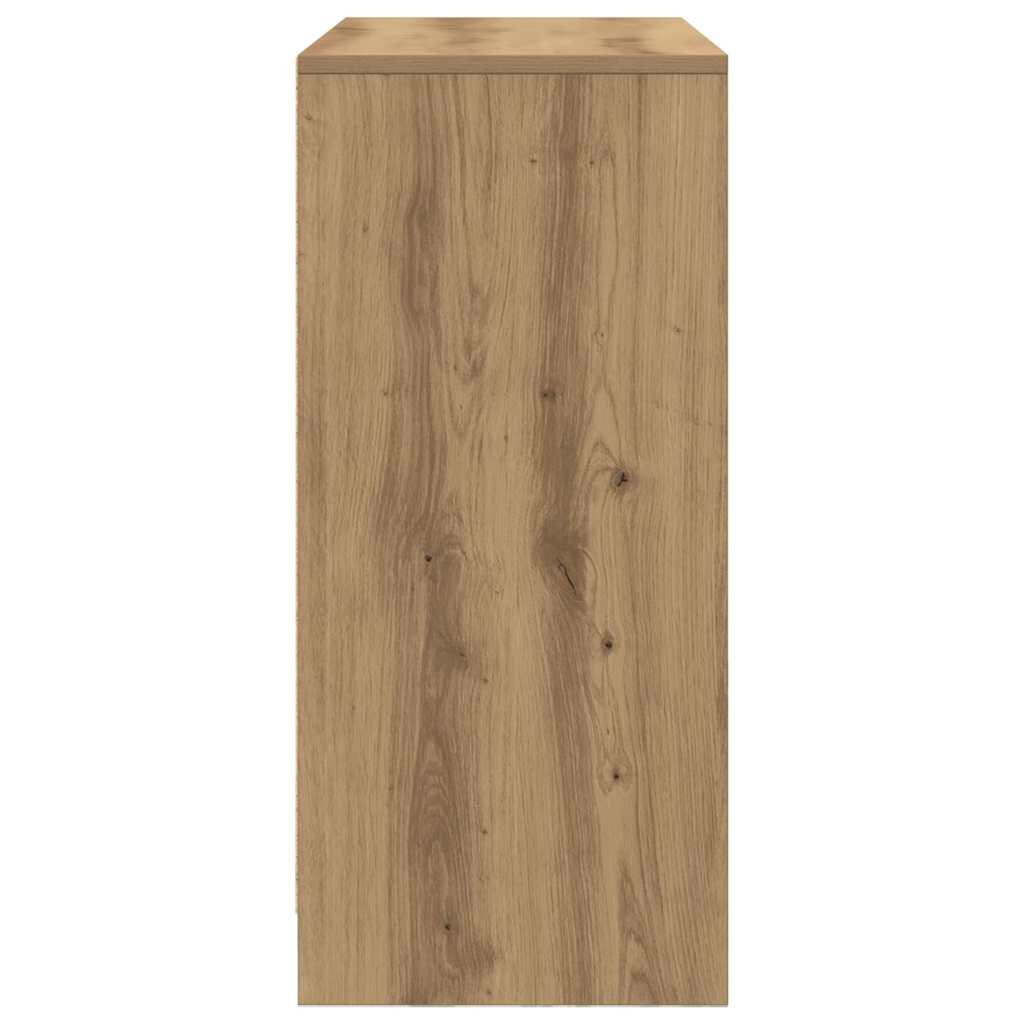 kézműves tölgy szerelt fa tálalószekrény fiókos 80x34x76 cm