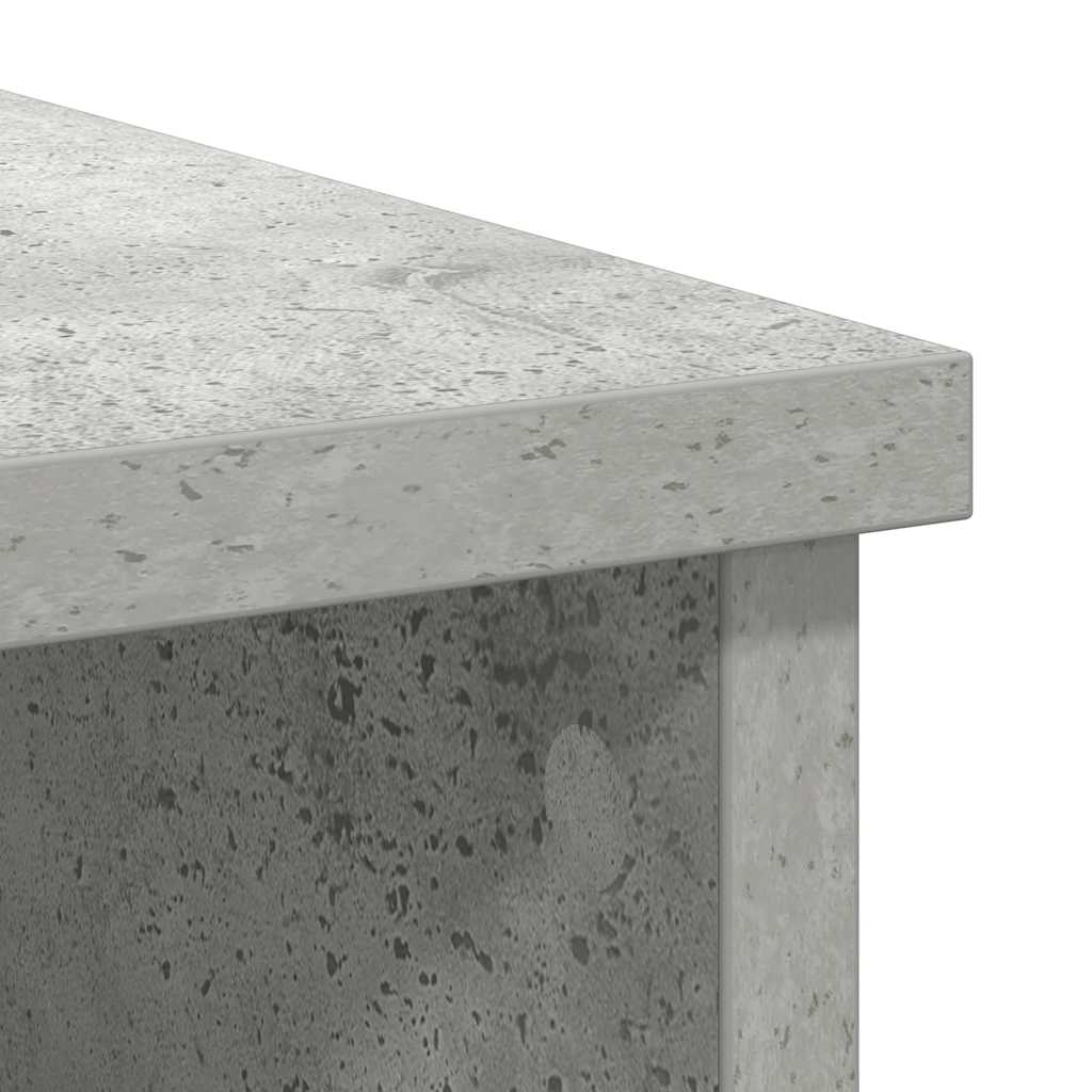 betonszürke szerelt fa tálalószekrény fiókos 101x35x76 cm