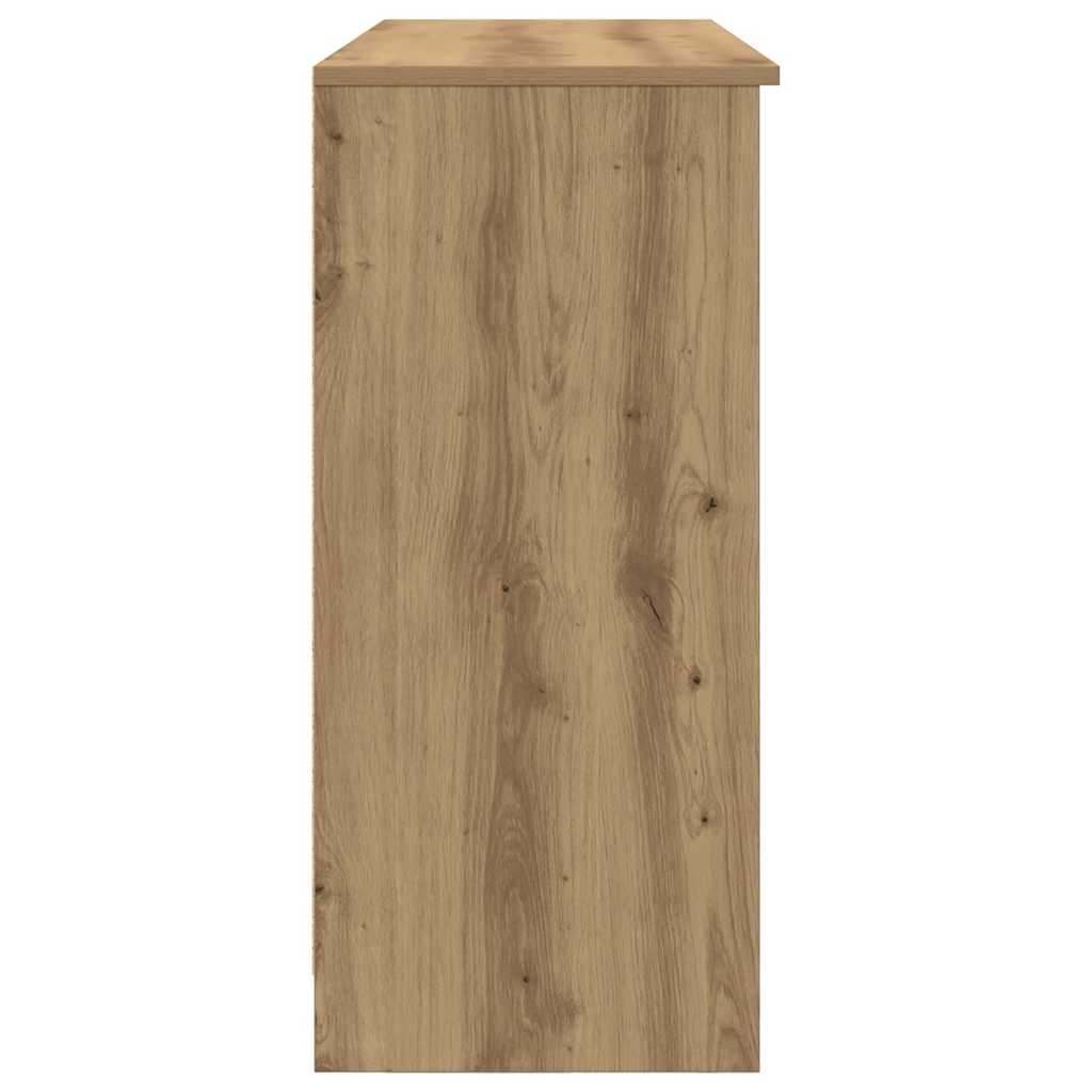 kézműves tölgy szerelt fa tálalószekrény fiókos 101x35x76 cm
