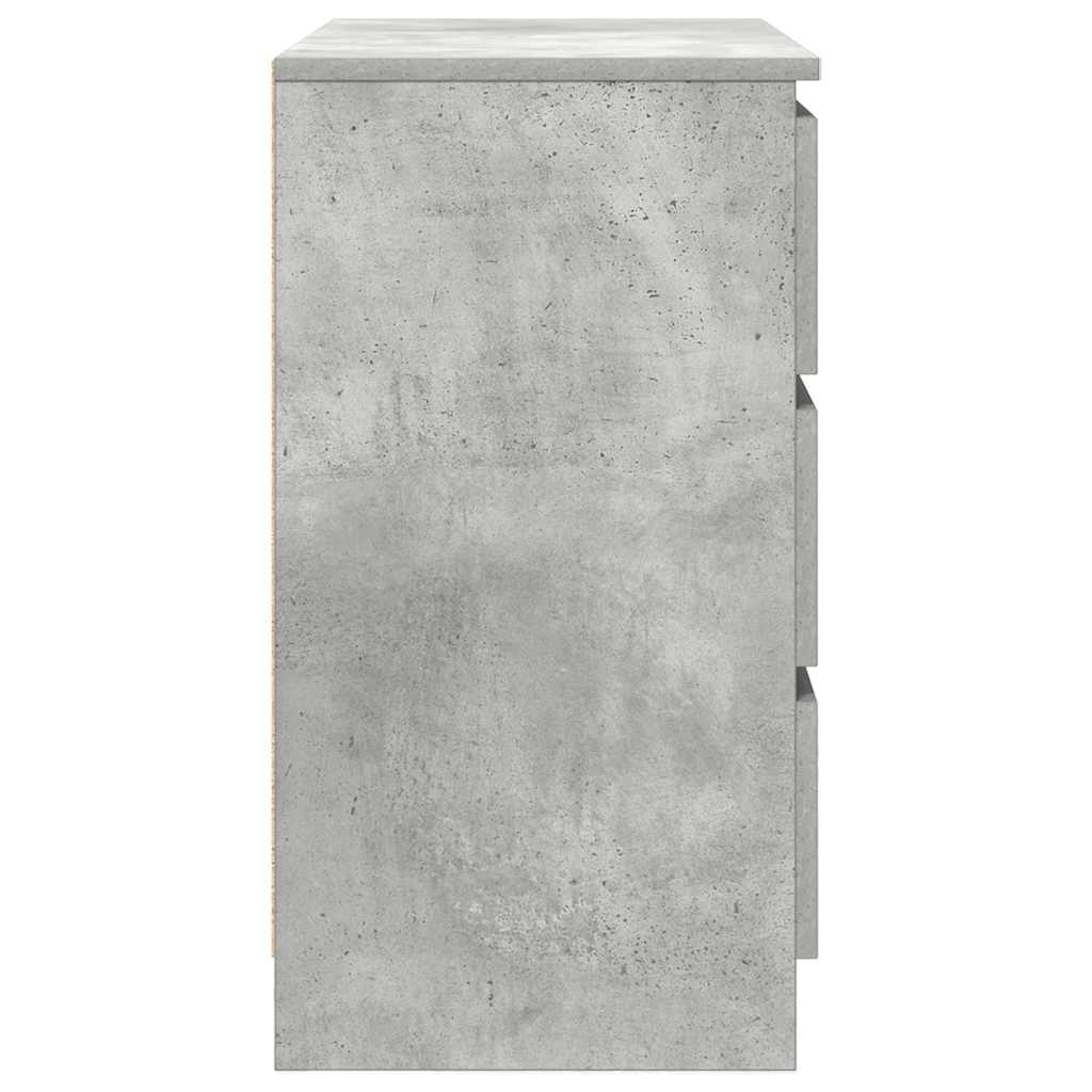 betonszürke szerelt fa tálalószekrény fiókos 71x35x65 cm