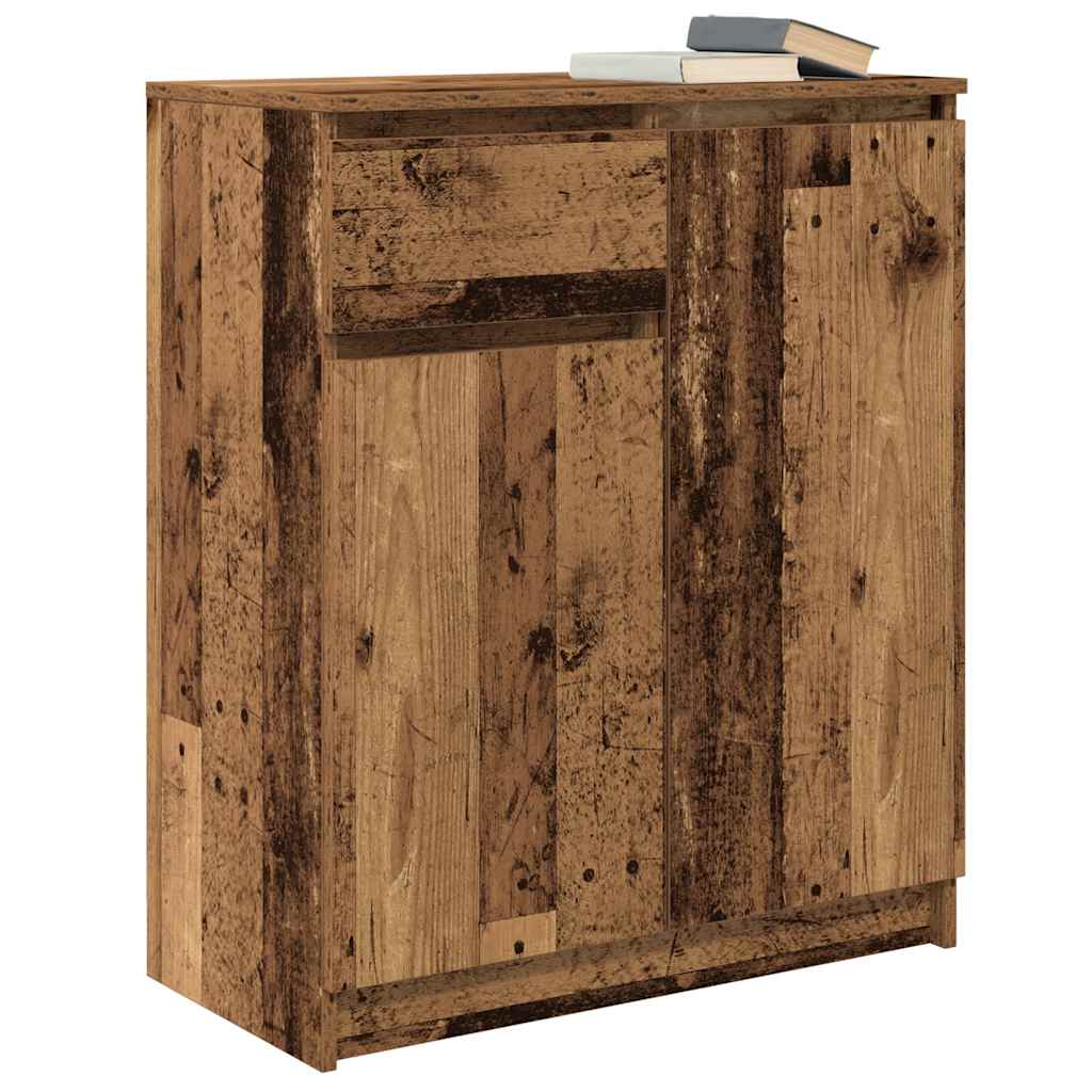antik fa szerelt fa tálalószekrény fiókos 71x35x84 cm