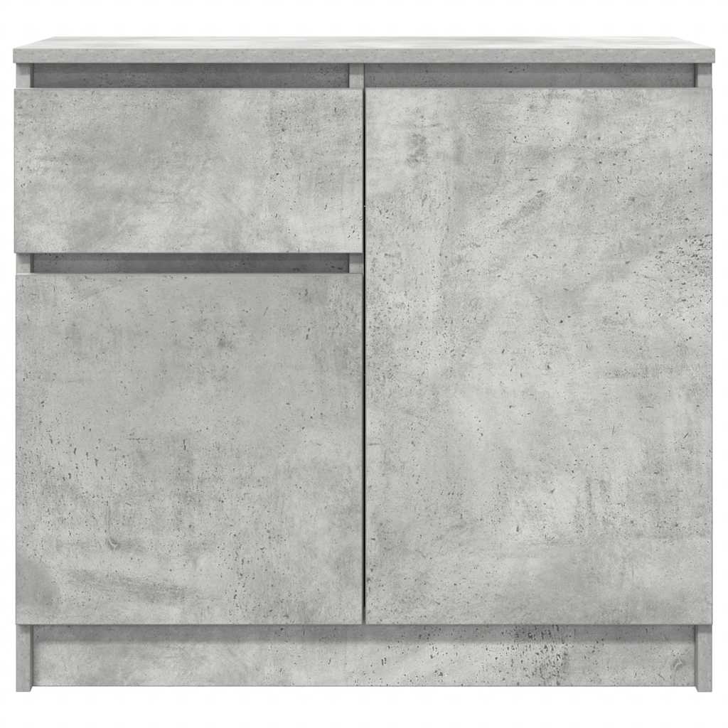 betonszürke szerelt fa tálalószekrény fiókos 71x35x65 cm