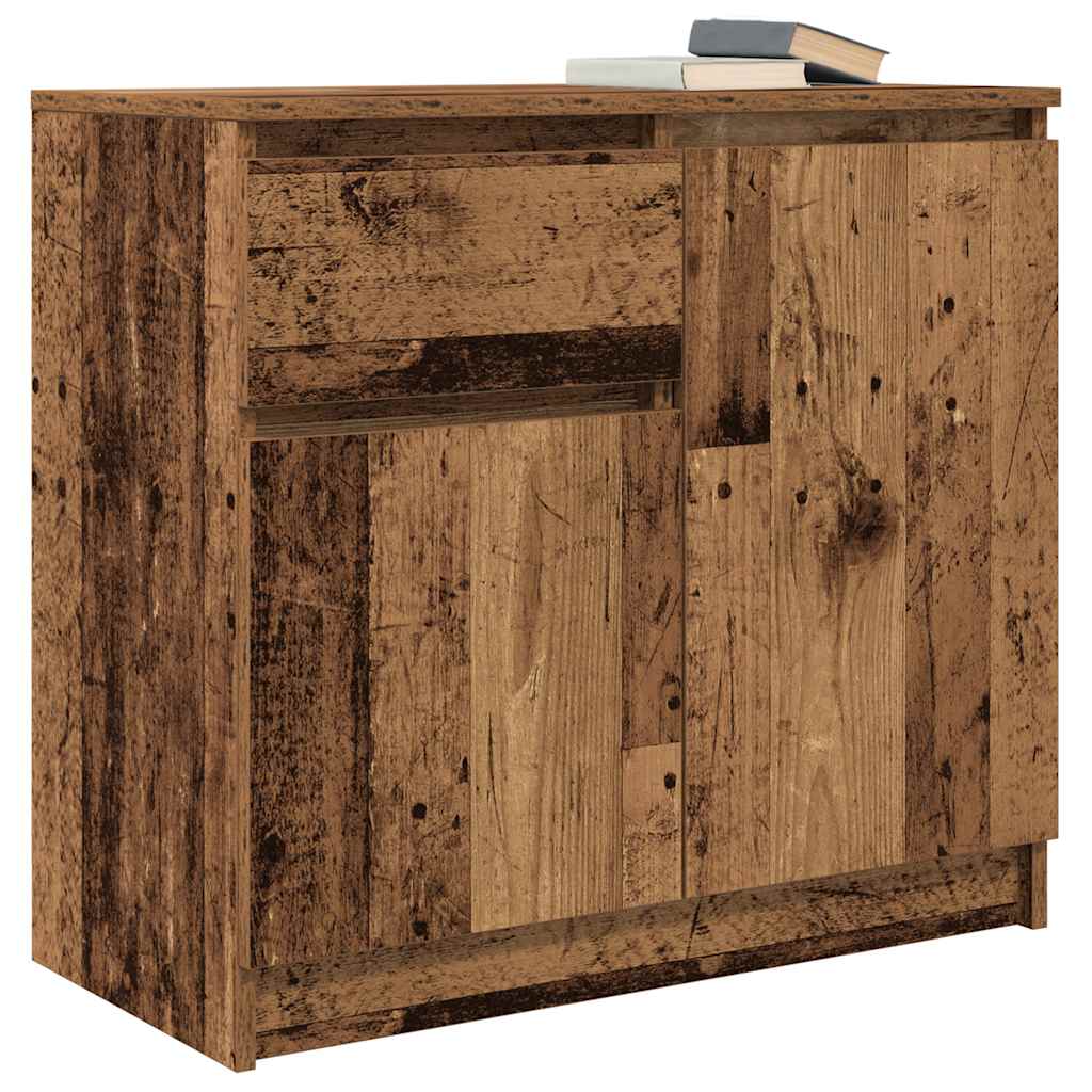antik fa szerelt fa tálalószekrény fiókos 71x35x65 cm