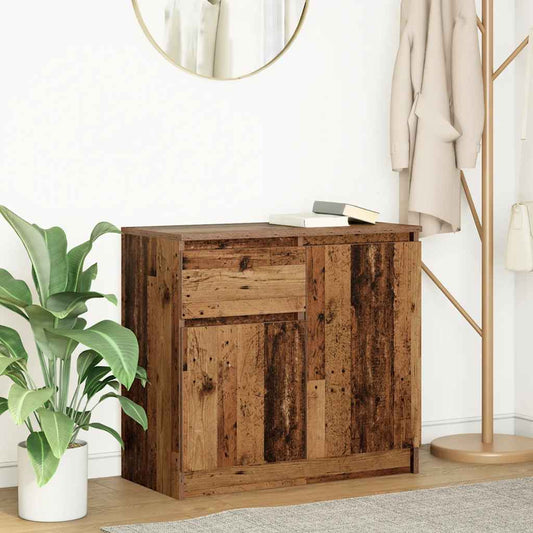 antik fa szerelt fa tálalószekrény fiókos 71x35x65 cm