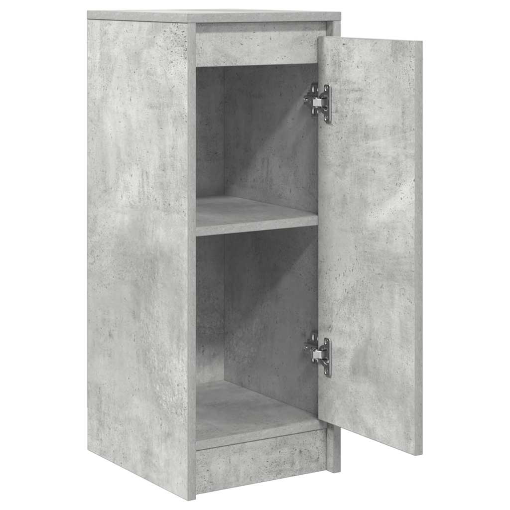 betonszürke szerelt fa tálalószekrény 29,5x34x76 cm