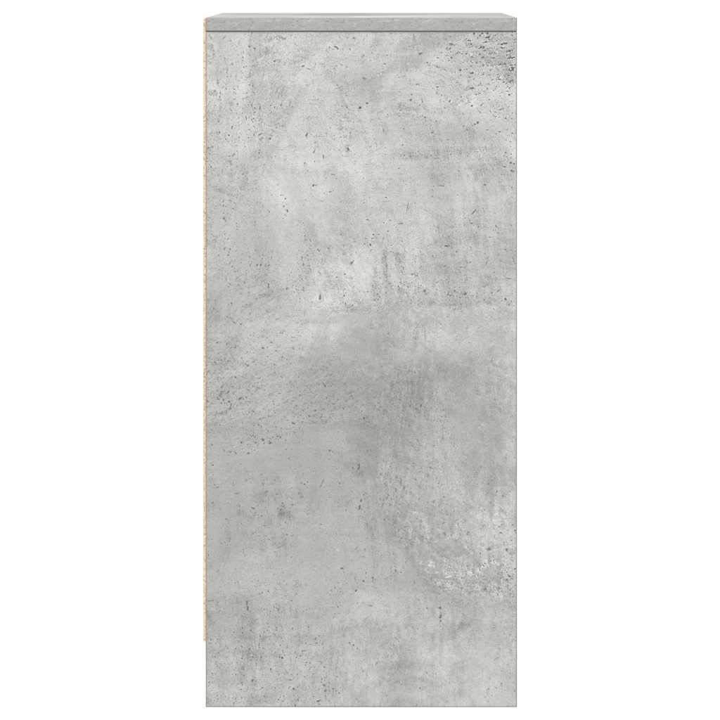 betonszürke szerelt fa tálalószekrény 29,5x34x76 cm