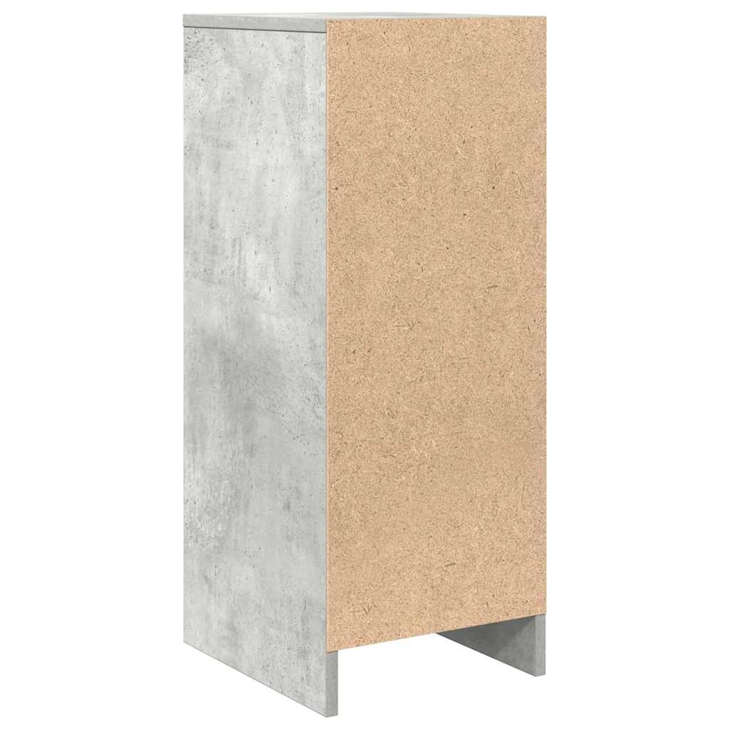 betonszürke szerelt fa tálalószekrény 29,5x34x76 cm