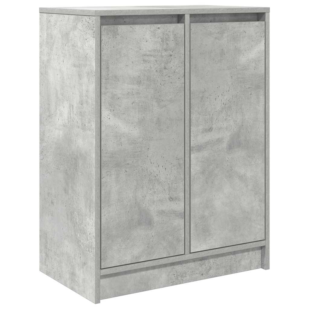betonszürke szerelt fa tálalószekrény 57x34x76 cm