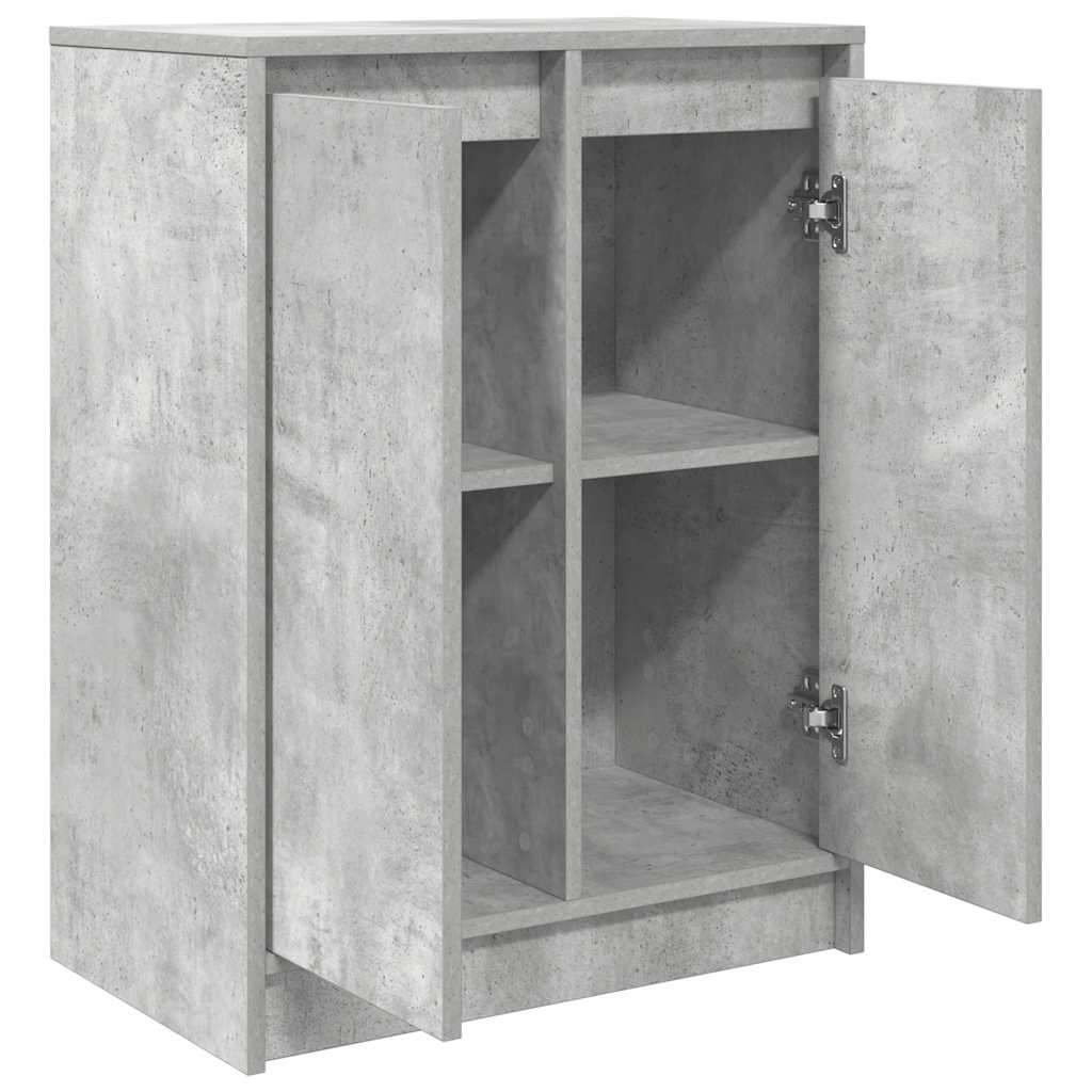 betonszürke szerelt fa tálalószekrény 57x34x76 cm
