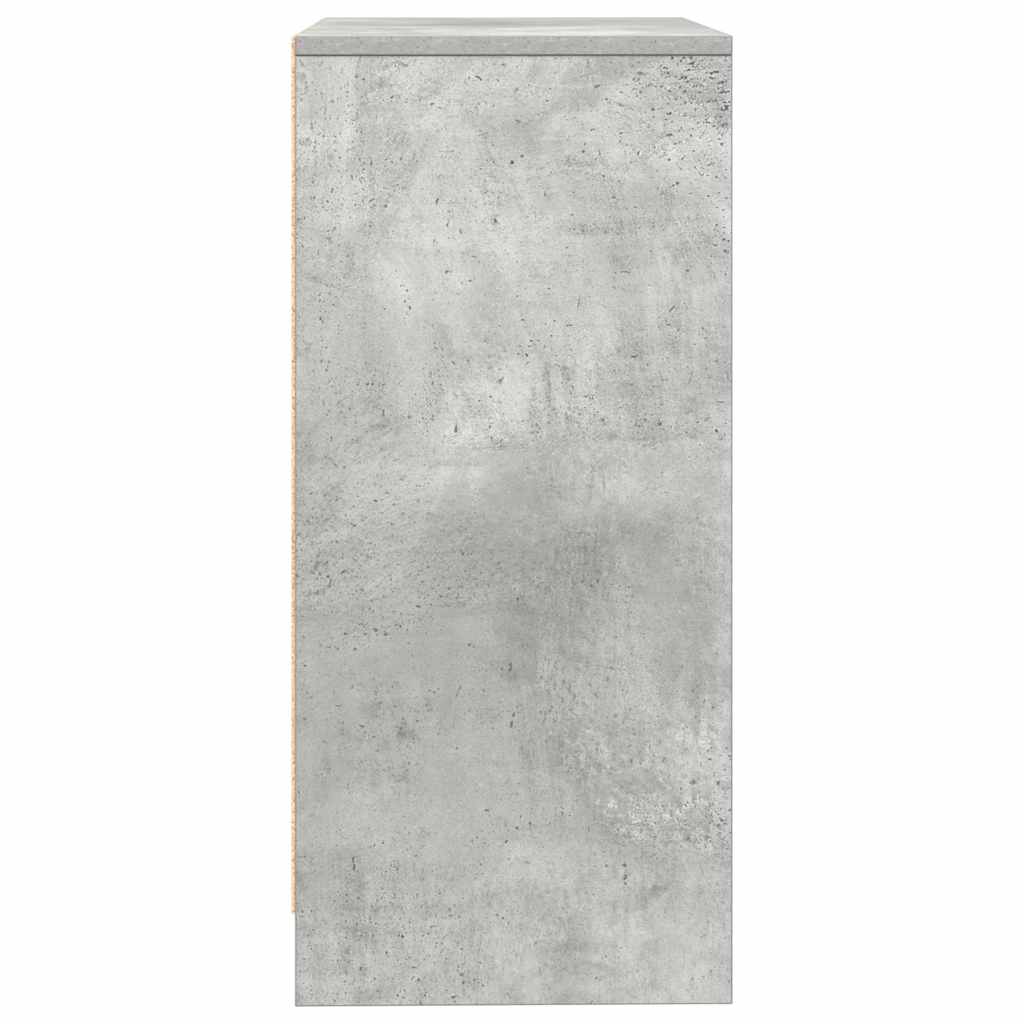 betonszürke szerelt fa tálalószekrény 57x34x76 cm