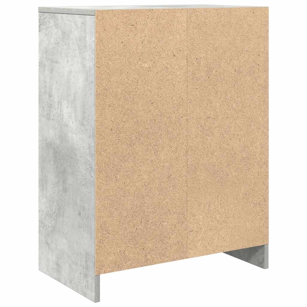 betonszürke szerelt fa tálalószekrény 57x34x76 cm