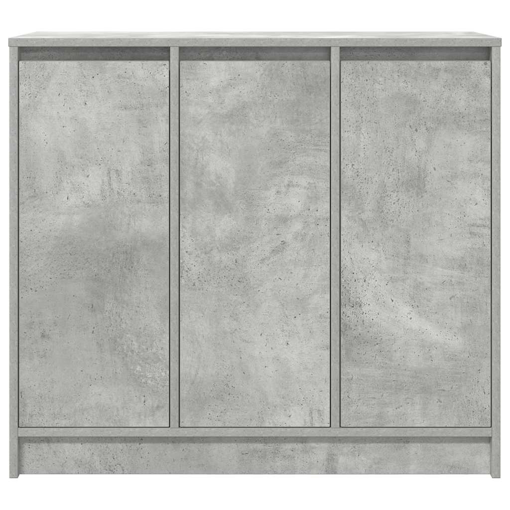 betonszürke szerelt fa tálalószekrény 85x34x76 cm