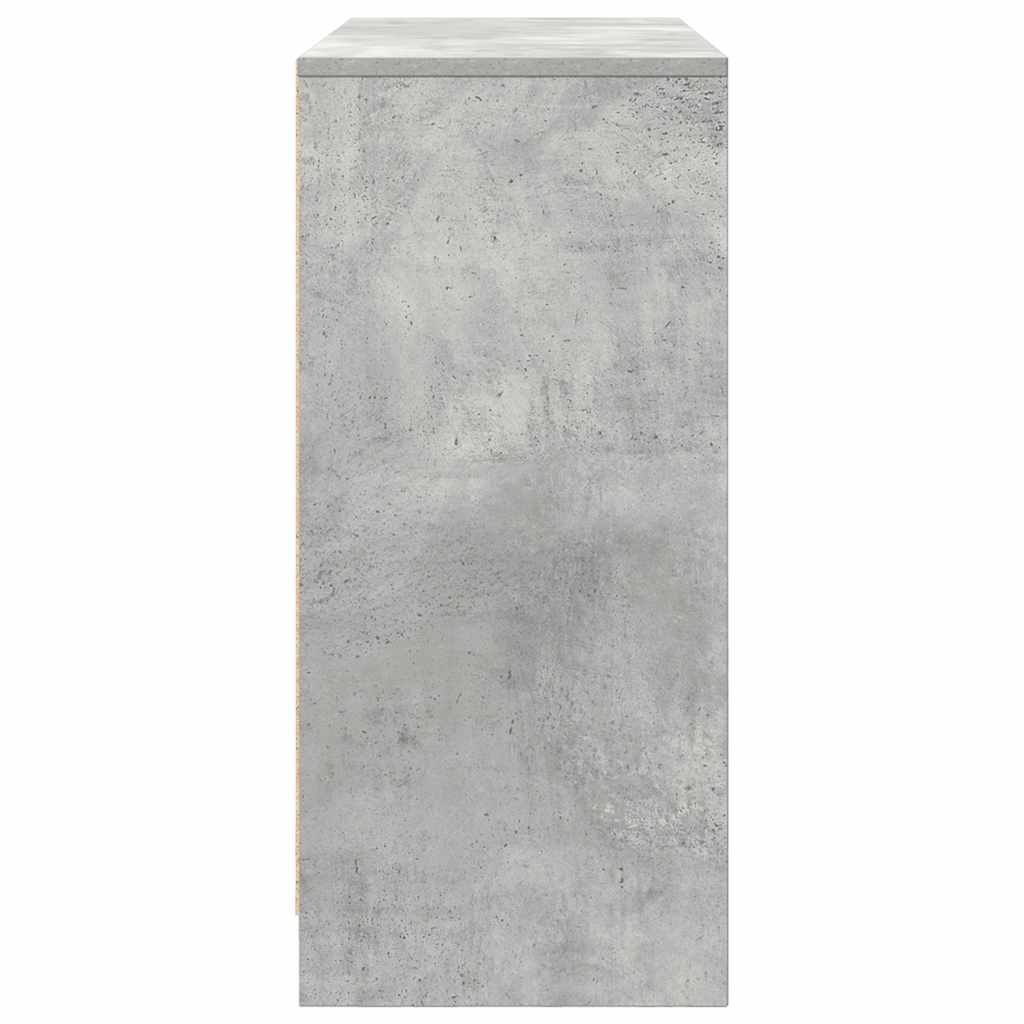betonszürke szerelt fa tálalószekrény 85x34x76 cm