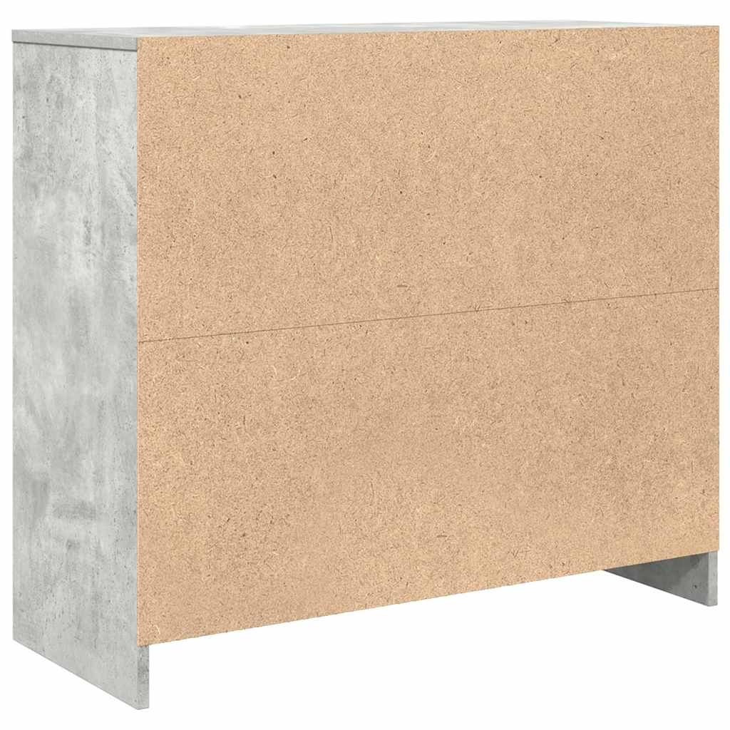 betonszürke szerelt fa tálalószekrény 85x34x76 cm