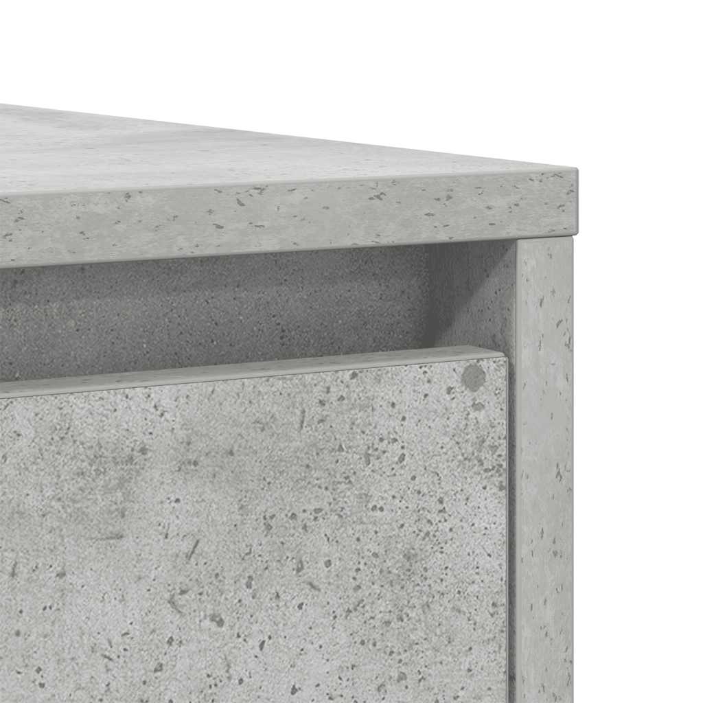 betonszürke szerelt fa tálalószekrény 85x34x76 cm