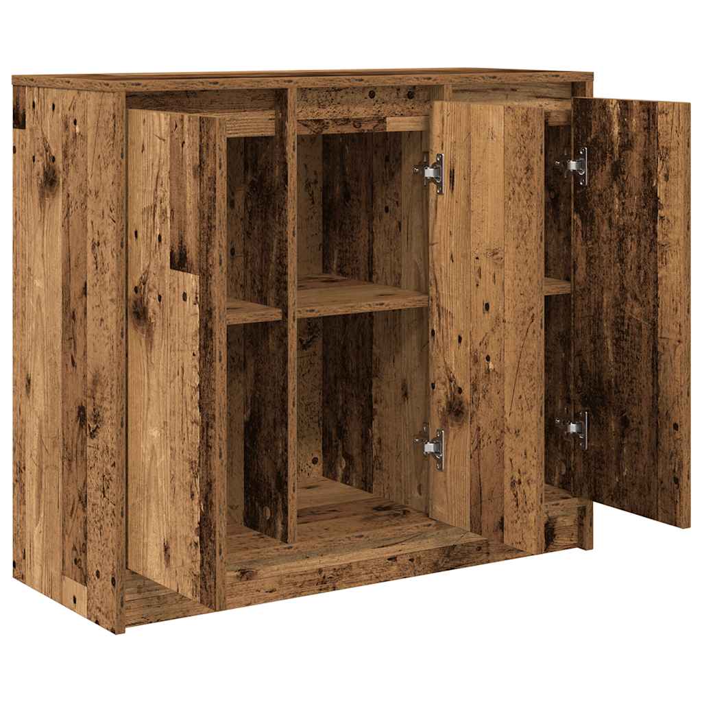 antik fa szerelt fa tálalószekrény 85x34x76 cm