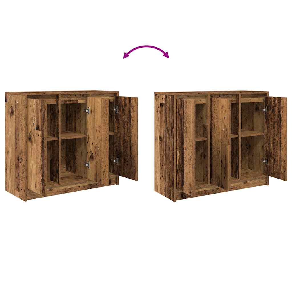 antik fa szerelt fa tálalószekrény 85x34x76 cm