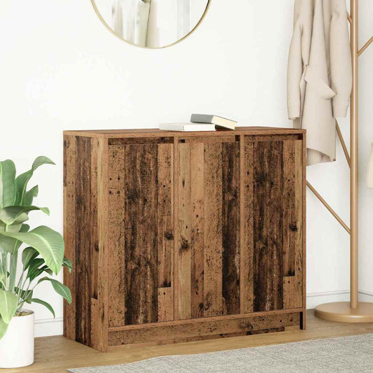 antik fa szerelt fa tálalószekrény 85x34x76 cm