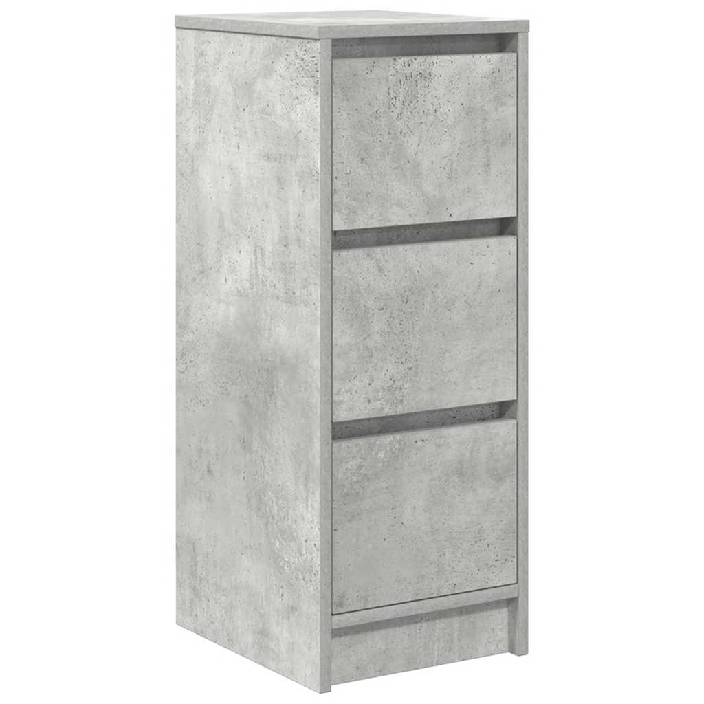betonszürke szerelt fa tálalószekrény 29,5x34x76 cm