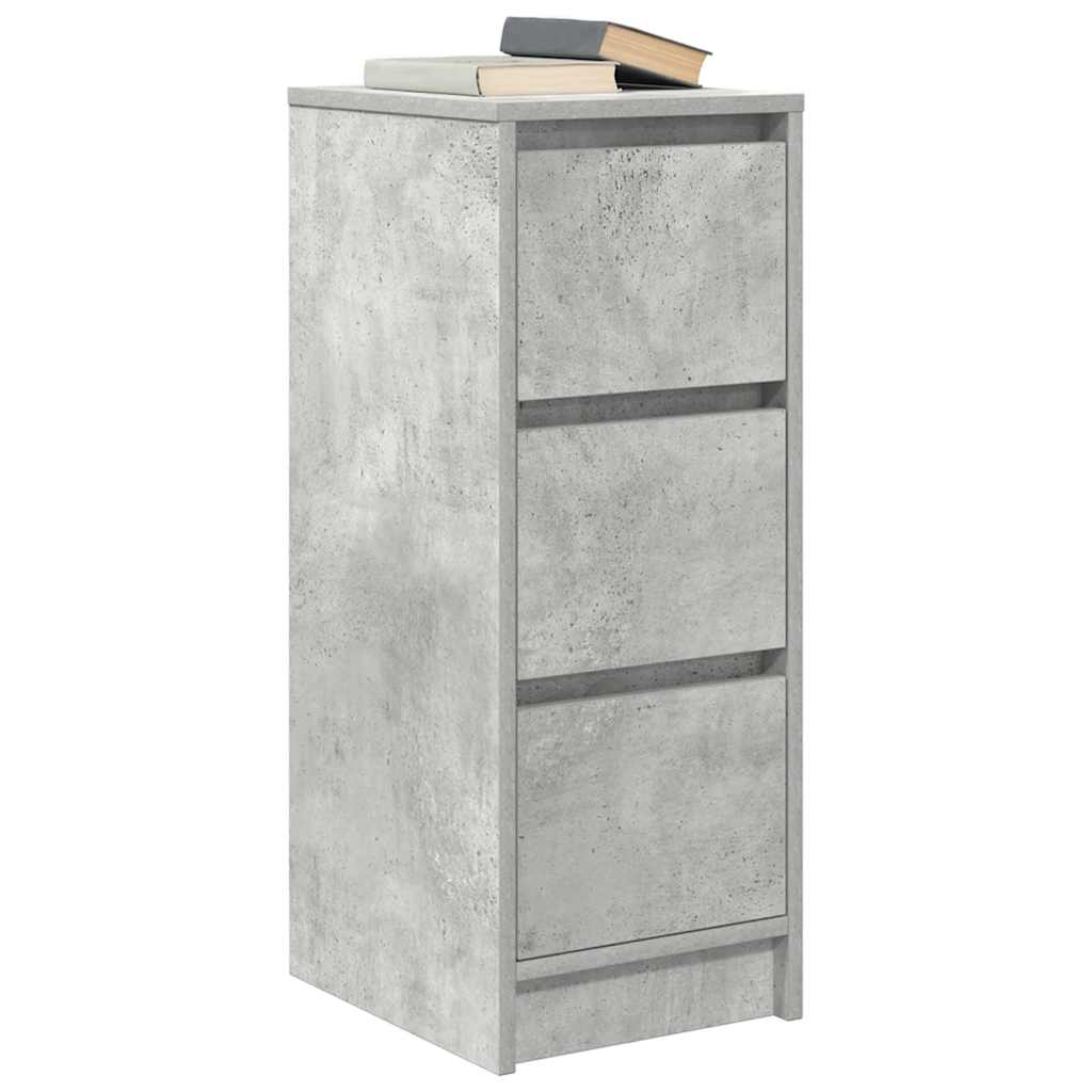 betonszürke szerelt fa tálalószekrény 29,5x34x76 cm