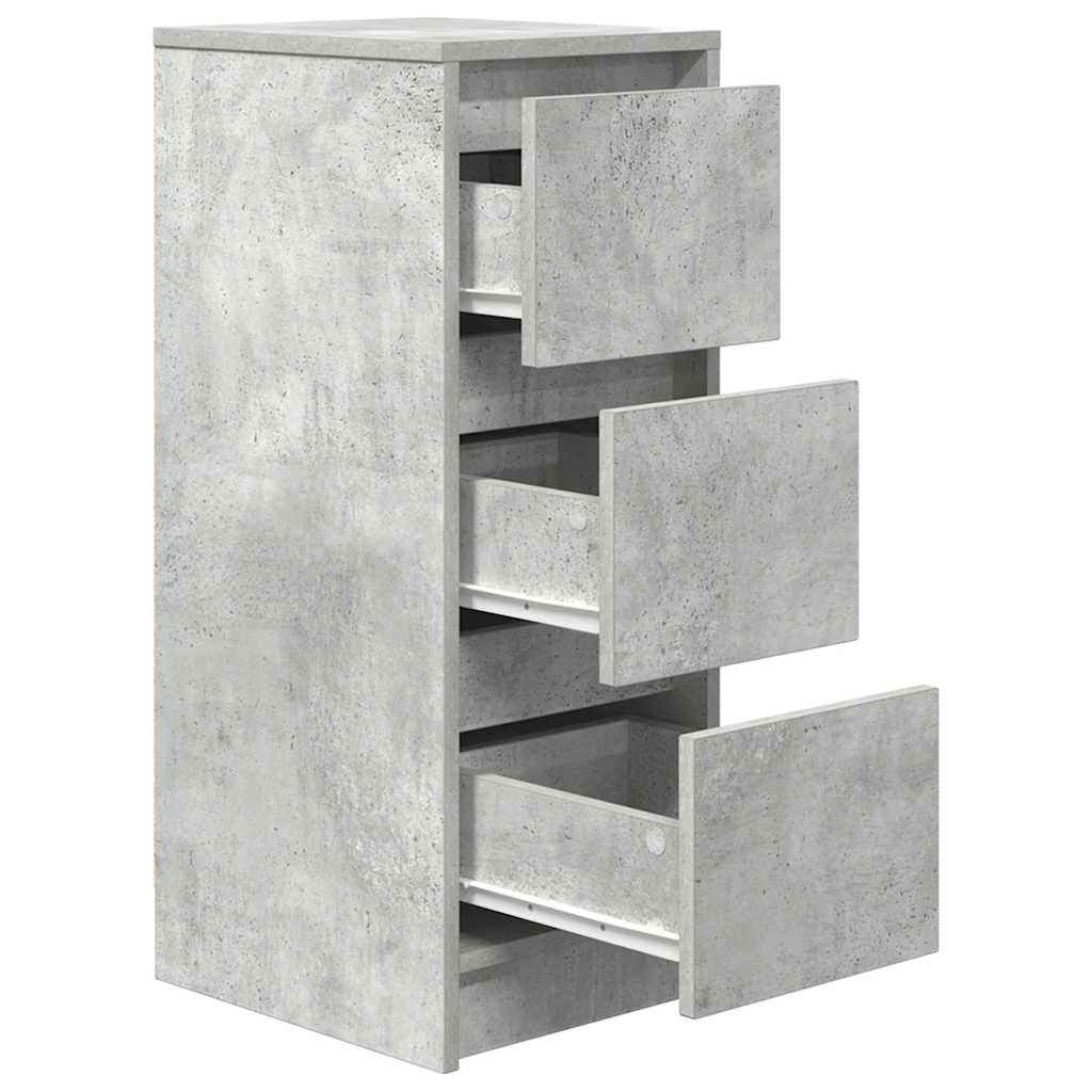 betonszürke szerelt fa tálalószekrény 29,5x34x76 cm