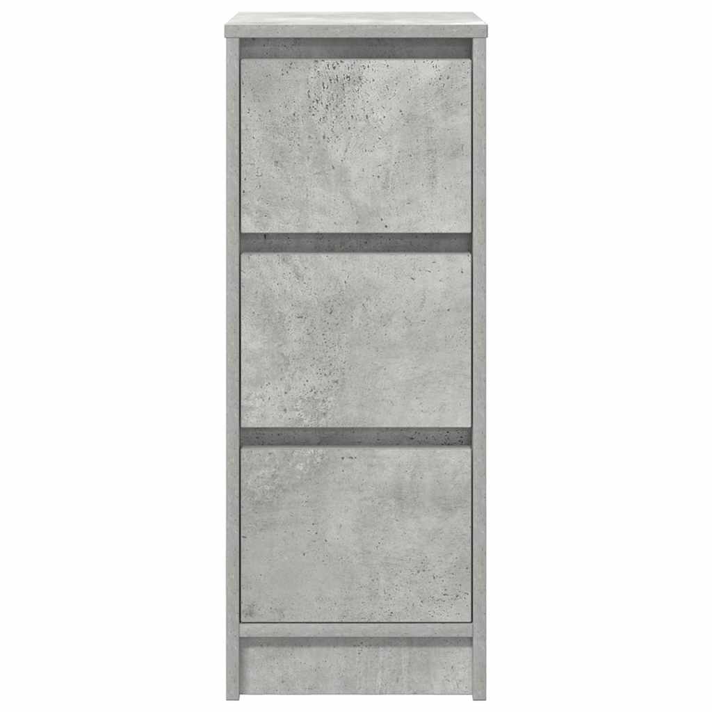 betonszürke szerelt fa tálalószekrény 29,5x34x76 cm