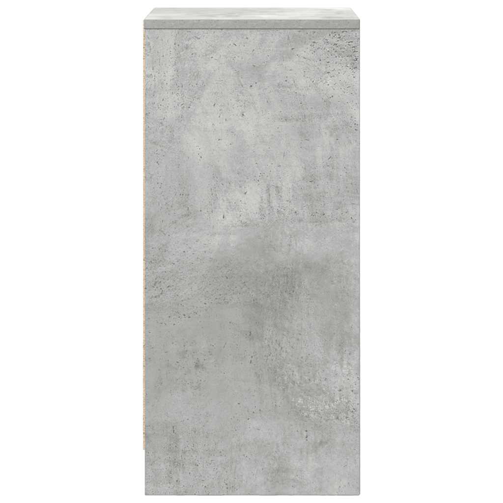 betonszürke szerelt fa tálalószekrény 29,5x34x76 cm