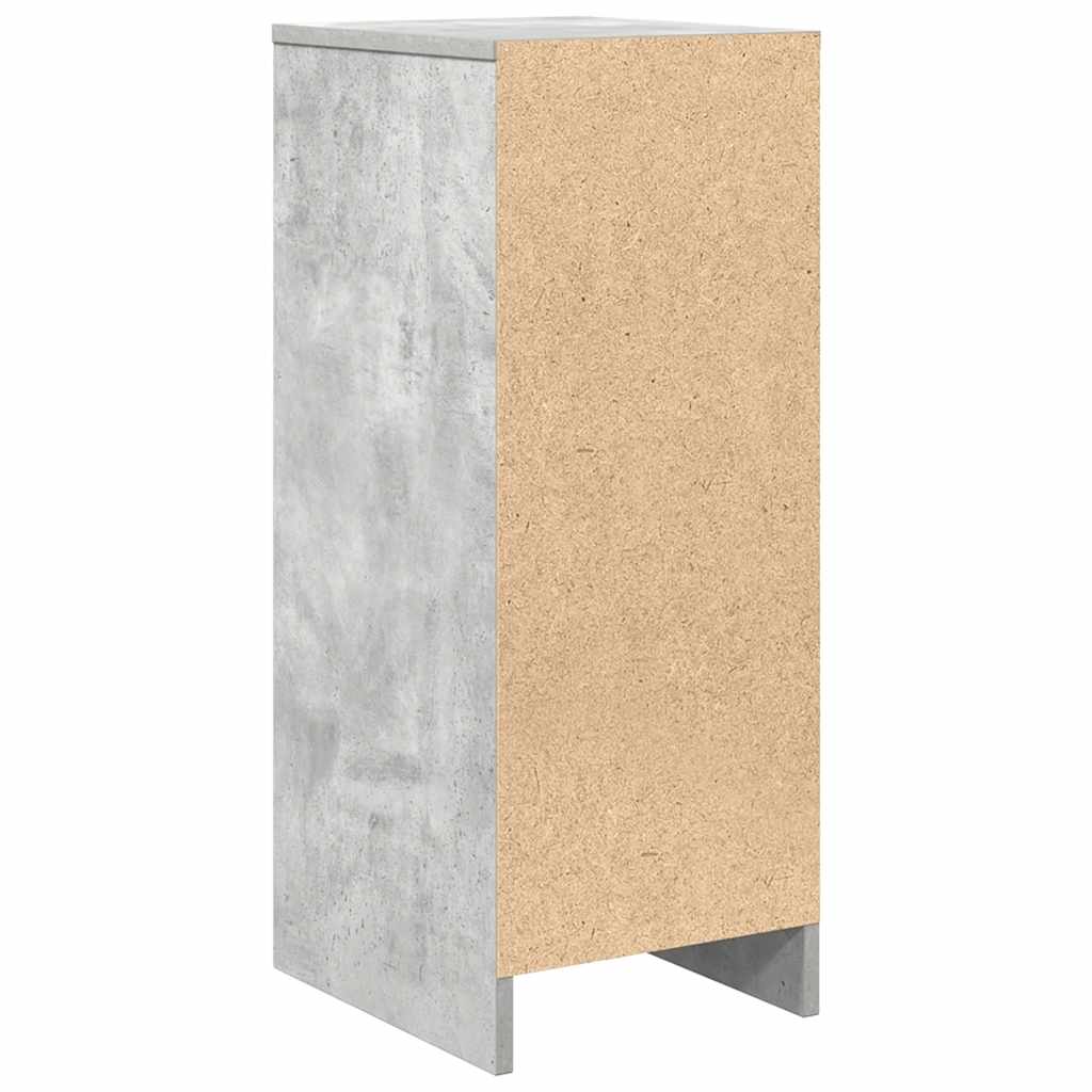betonszürke szerelt fa tálalószekrény 29,5x34x76 cm