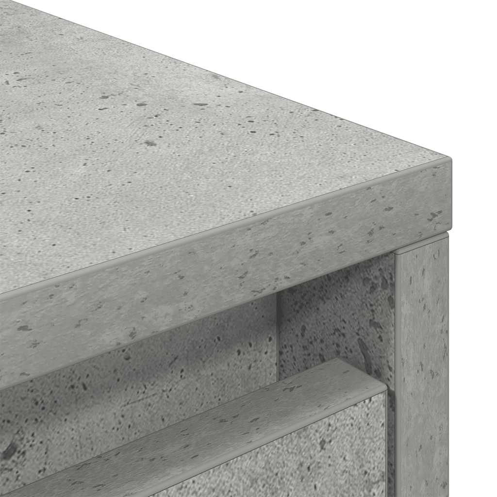 betonszürke szerelt fa szekrény fiókkal 55,5x34x119,5 cm