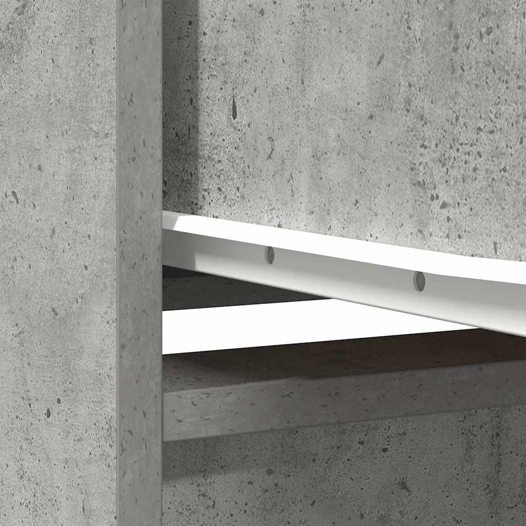 betonszürke szerelt fa szekrény fiókkal 55,5x34x119,5 cm