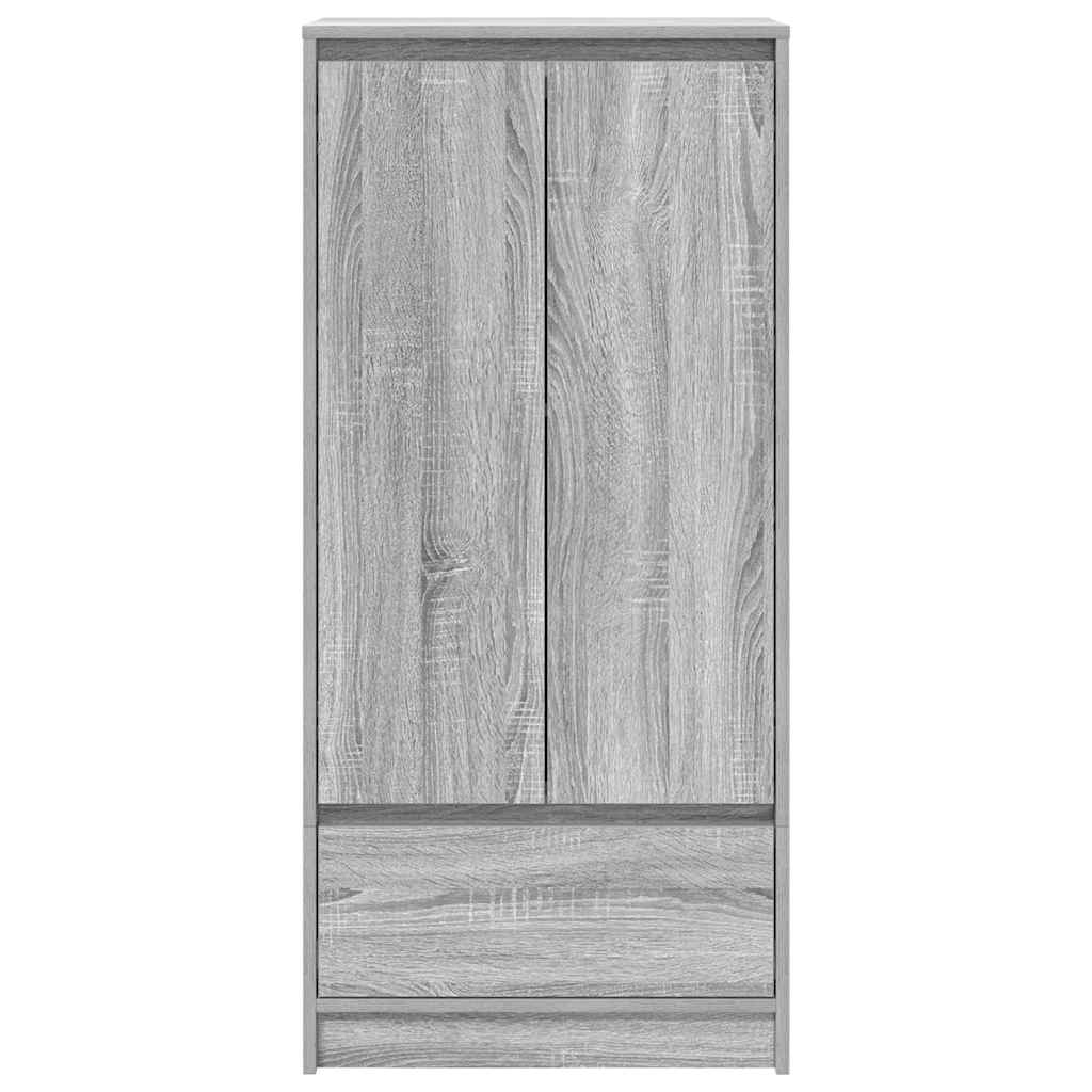 szürke sonoma szerelt fa szekrény fiókkal 55,5x34x119,5 cm