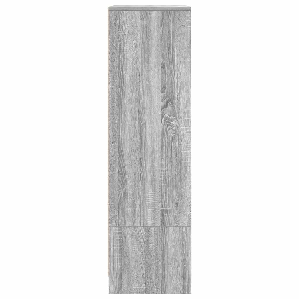 szürke sonoma szerelt fa szekrény fiókkal 55,5x34x119,5 cm