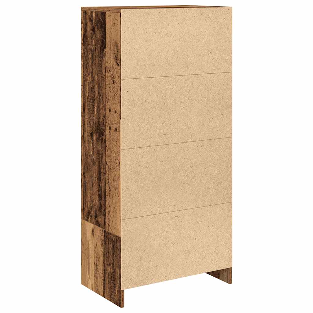 antik fa szerelt fa szekrény fiókkal 55,5x34x119,5 cm