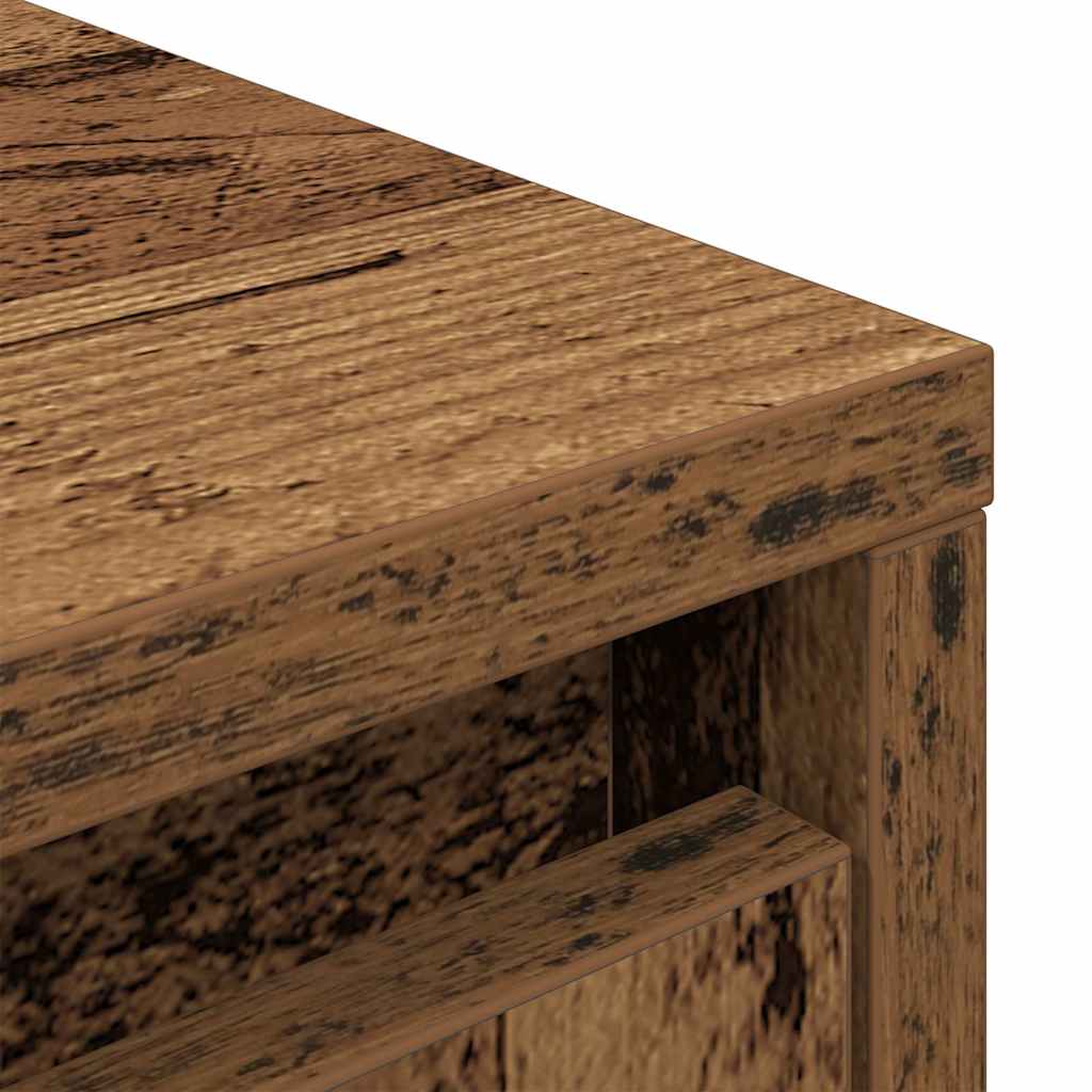 antik fa szerelt fa szekrény fiókkal 55,5x34x119,5 cm