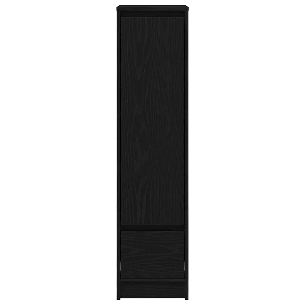 fekete tölgy szerelt fa magasszekrény 29,5x34x119,5 cm