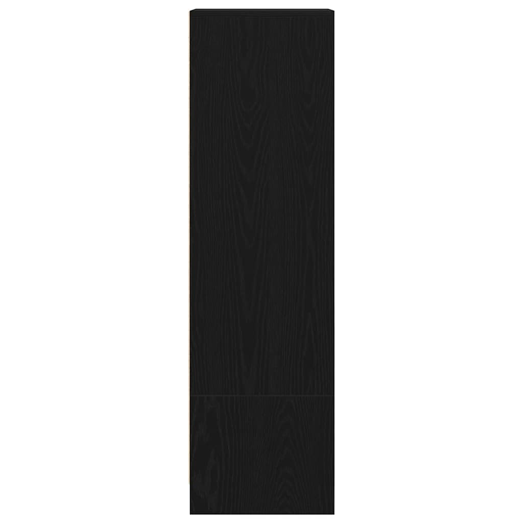 fekete tölgy szerelt fa magasszekrény 29,5x34x119,5 cm