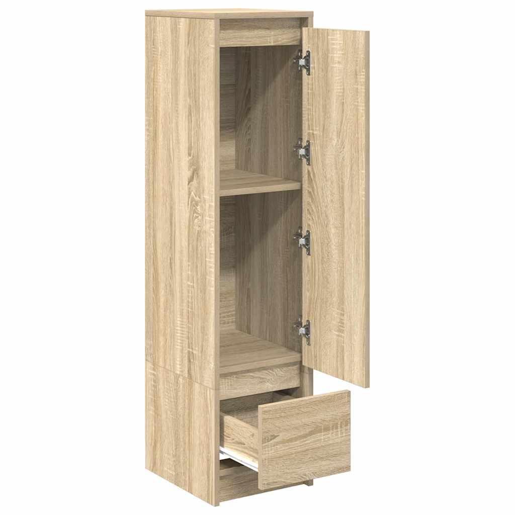 sonoma tölgy szerelt fa magasszekrény 29,5x34x119,5 cm