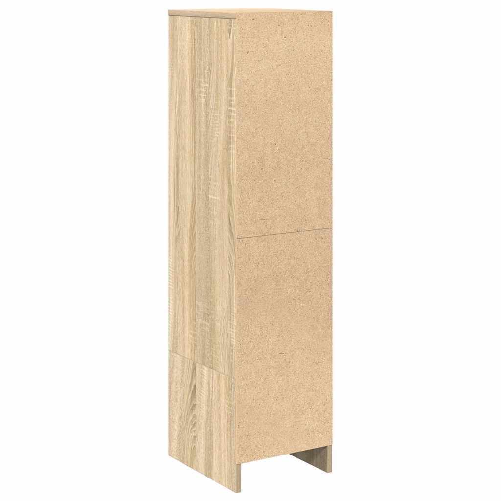sonoma tölgy szerelt fa magasszekrény 29,5x34x119,5 cm