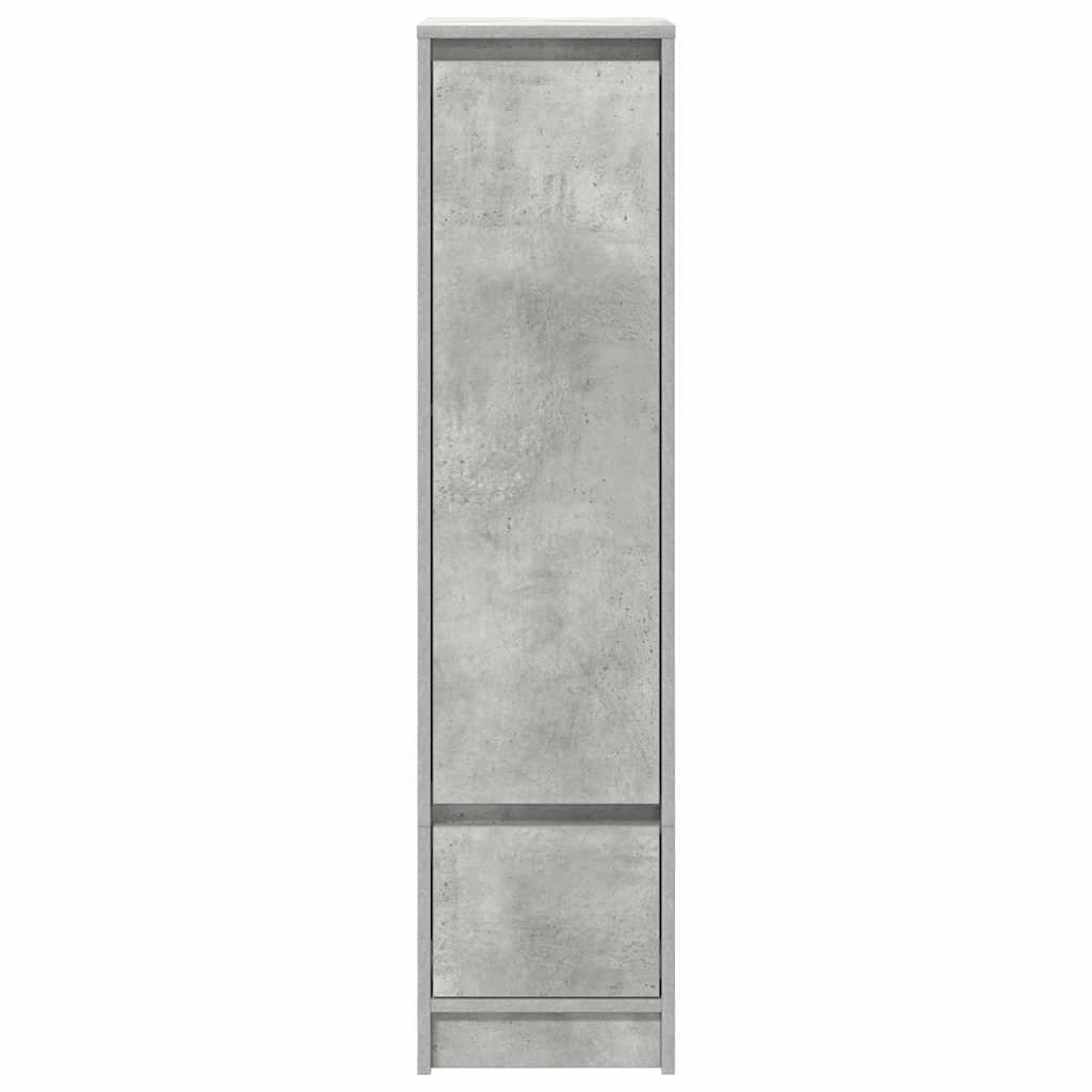 betonszürke szerelt fa magasszekrény 29,5x34x119,5 cm