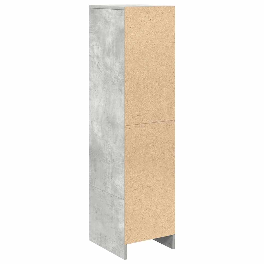 betonszürke szerelt fa magasszekrény 29,5x34x119,5 cm